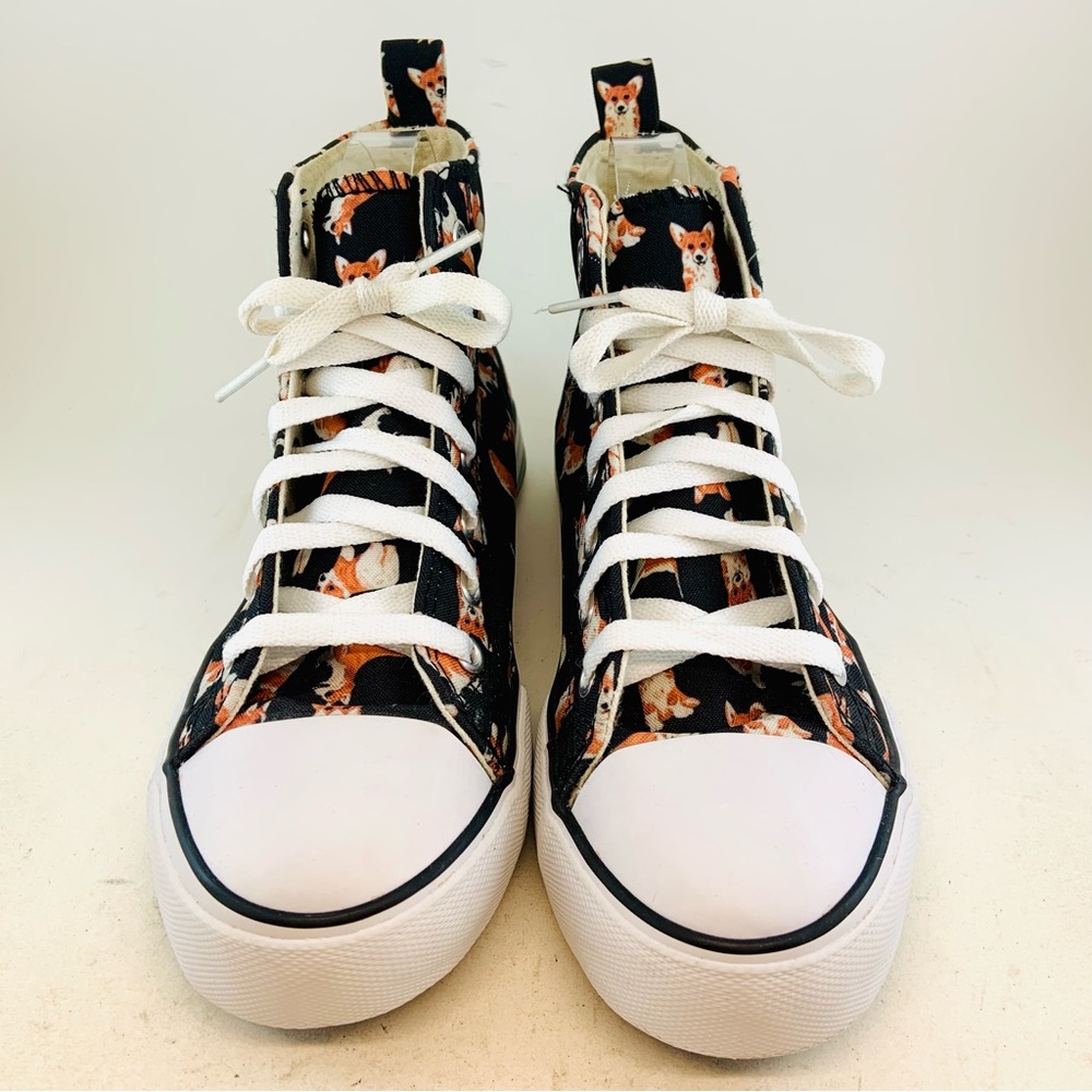 Hot Topic Black Corgi High Top Sneakers, size 8 - Picture 2 of 11